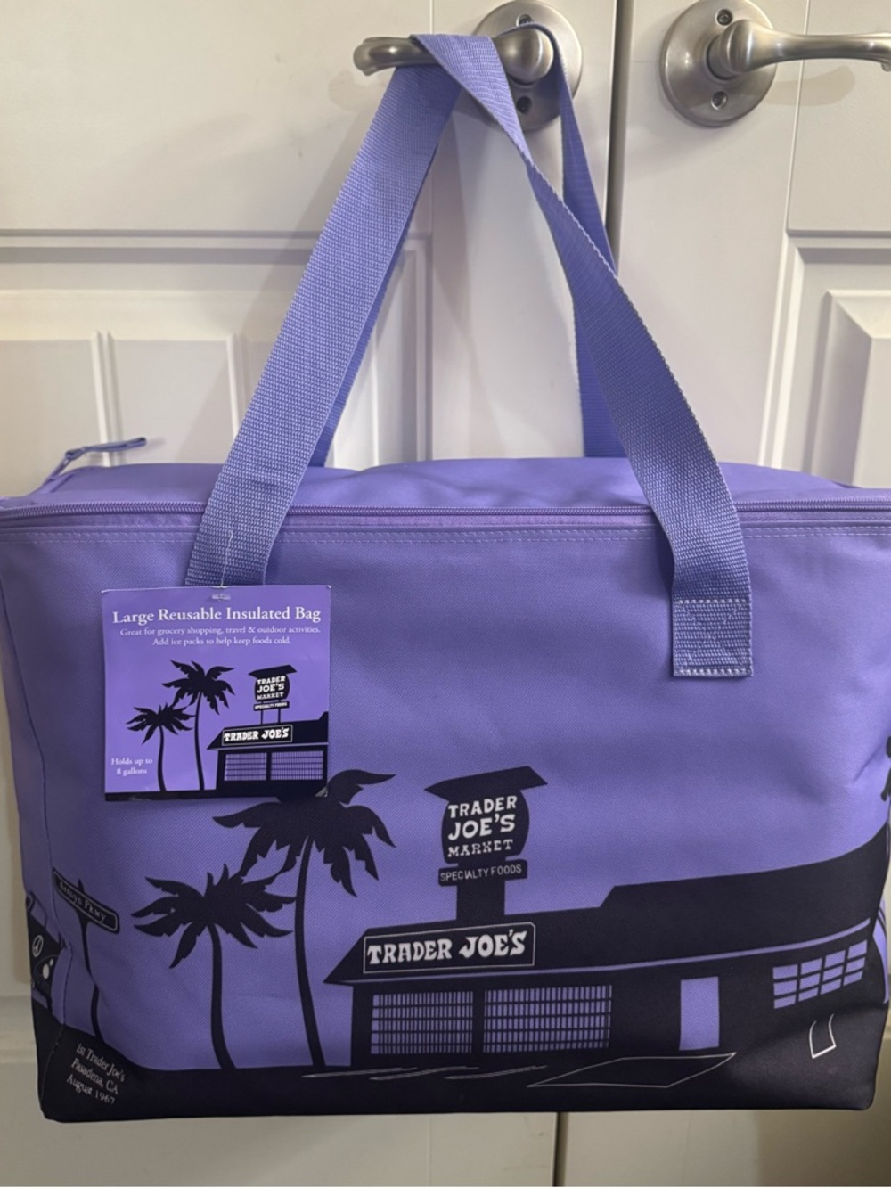 Trader Joe's Large purple 💜Reusable Insulated tote. Bag